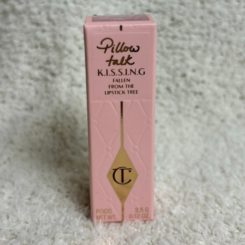 NWT CHARLOTTE TILBURRY K.I.S.S.I.N.G Satin Shine Lipstick in Pillow Talk Fair - Picture 5 of 10